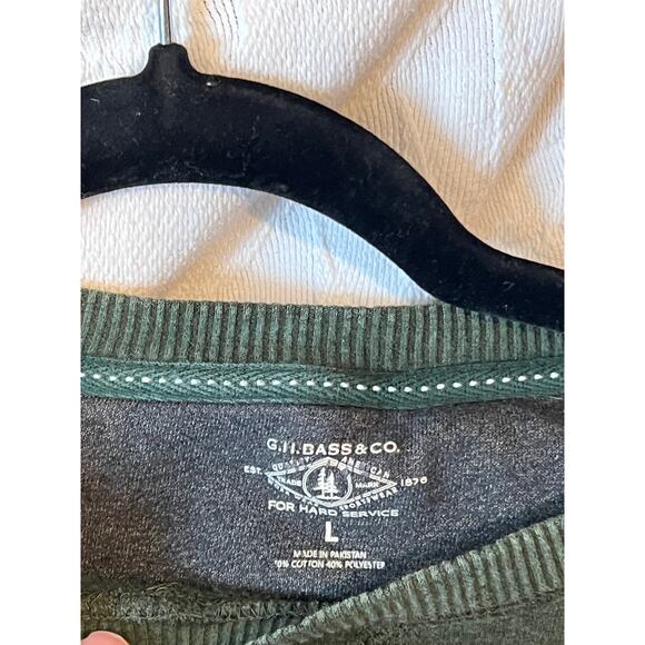 G.H. Bass Green Crewneck Sweatshirt Mens L - Picture 2 of 3